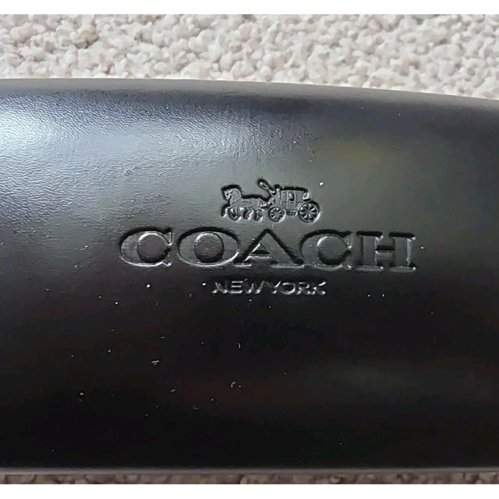 Coach New York - Black Hardshell Glasses Clamshell Eye Glass Case Mint Condition